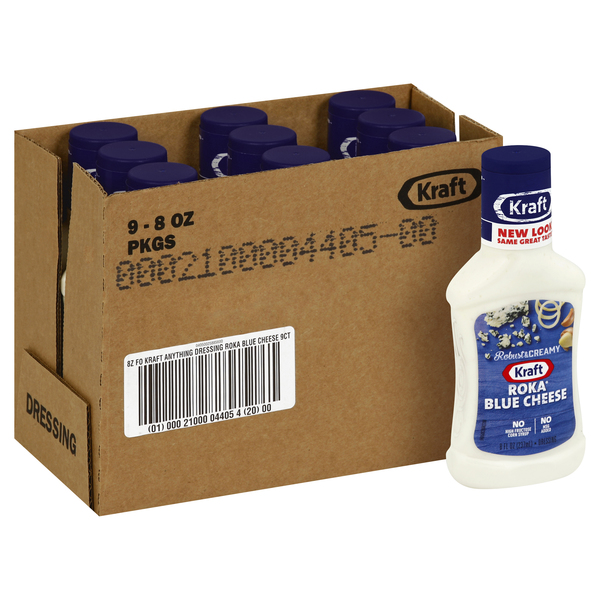 Kraft Kraft Roka Blue Cheese Dressing 8 fl. oz. Bottles, PK9 00021000044054